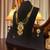 South indian jewllery brass long necklace set for women | antique gold plated bridal jewelry with earrings |