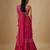 Pink embroidered satin saree