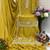 Yellow embroidered chinon semi-stitched palazzo style salwar suit