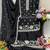Black embroidered chinon semi-stitched palazzo style salwar suit