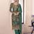 Green embroidered chinon semi-stitched pakistani salwar suit
