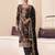 Black embroidered chinon semi-stitched pakistani salwar suit