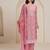 Peach embroidered chinon semi-stitched pakistani salwar suit