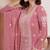 Peach embroidered chinon semi-stitched pakistani salwar suit