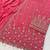 Pink embroidered georgette semi-stitched palazzo style salwar suit