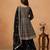 Black faux georgette semi stitched plazzo suit with heavy embroidery work