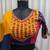 BLUE ORANGE KUTCHI EMBROIDERED & MIRROR WORK VISCOSE COTTON TRADITIONAL NAVRATRI GARBA FESTIVAL STITCHED LEHENGA CHOLI