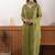Olive green Embroidered Georgette Suit with Dupatta