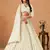 white art silk lehenga set with choli and dupatta