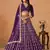 Violet Art Silk Semi Stitched Lehenga Choli With Embroidert Work