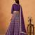 Violet Art Silk Semi Stitched Lehenga Choli With Embroidert Work