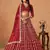 red art silk lehenga set with choli and dupatta