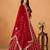 Red Art Silk Semi Stitched Lehenga Choli With Embroidert Work
