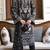 Black embroidered georgette semi-stitched pakistani salwar suit