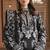 Black embroidered georgette semi-stitched pakistani salwar suit