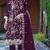 Purple embroidered organza semi-stitched pakistani salwar suit