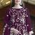 Purple embroidered organza semi-stitched pakistani salwar suit
