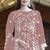 Orange embroidered organza semi-stitched pakistani salwar suit