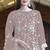 Pink embroidered organza semi-stitched pakistani salwar suit