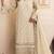 Yellow embroidered georgette semi-stitched pakistani salwar suit