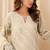 Yellow embroidered georgette semi-stitched pakistani salwar suit