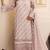 Pink embroidered georgette semi-stitched pakistani salwar suit