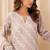 Pink embroidered georgette semi-stitched pakistani salwar suit