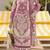 Pink embroidered georgette semi-stitched pakistani salwar suit