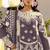 Purple embroidered georgette semi-stitched pakistani salwar suit