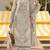 Grey embroidered georgette semi-stitched pakistani salwar suit