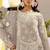 Grey embroidered georgette semi-stitched pakistani salwar suit