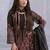 Peach embroidered georgette semi-stitched pakistani salwar suit