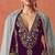 Purple embroidered velvet semi-stitched pakistani salwar suit
