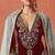 Maroon embroidered velvet semi-stitched pakistani salwar suit