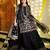 Black Faux Georgette Embroidered Suit Set