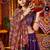PURPLE MIRROR WORK EMBROIDERED printed SILK STITCHED LEHENGA CHOLI