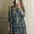 Teal Faux Georgette Embroidered Suit Set