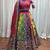 MULTICOLOR PRINT FOIL work EMBROIDERED COTTON STITCHED LEHENGA CHOLI