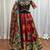 MAROON PRINT FOIL work EMBROIDERED COTTON STITCHED LEHENGA CHOLI