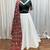 WHITE MIRROR WORK EMBROIDERED printed SILK STITCHED LEHENGA CHOLI