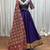 PURPLE MIRROR WORK EMBROIDERED printed SILK STITCHED LEHENGA CHOLI