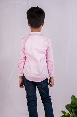 Pink embroidered cotton shirt 2