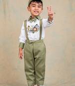 White embroidered cotton co ord set