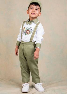 White embroidered cotton co ord set 2
