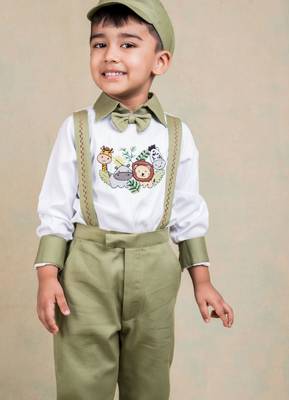 White embroidered cotton co ord set 3