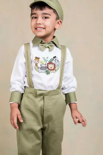 White embroidered cotton co ord set