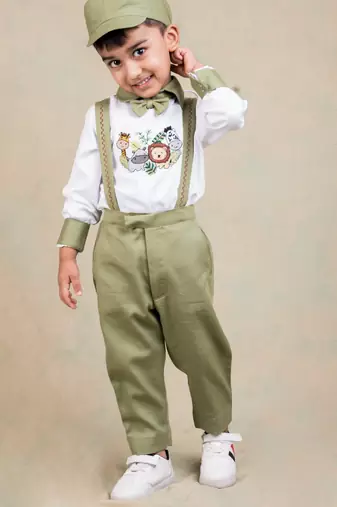 White embroidered cotton co ord set