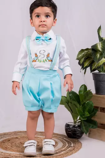White embroidered cotton co ord set