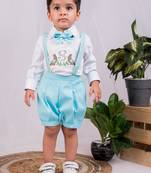 White embroidered cotton co ord set