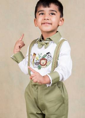 White embroidered cotton co ord set 5